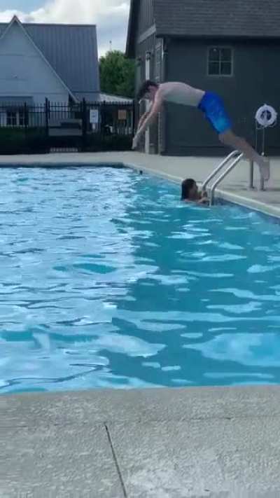to dive into pool.