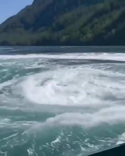? the edge of a massive whirlpool, at Devils Hole, British Columbia.