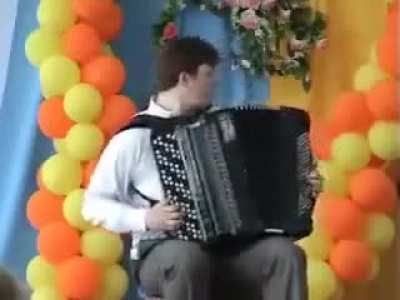 Alexander Hrustevich, an accordion virtuoso, playing like a one man orchestra.