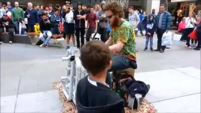 Who says you can't play house music with flip flops and PVC pipes?