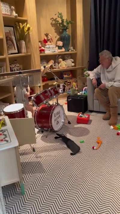 2 year old drummer