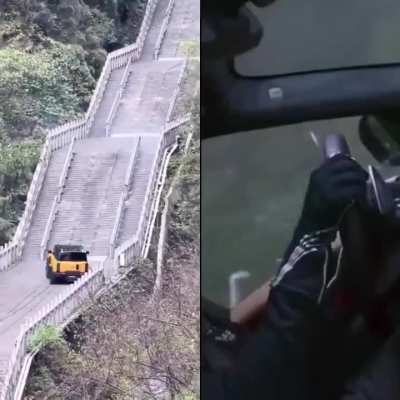 Chinese automaker appears to try recreating the viral Range Rover "Stairway to Heaven" climb, crashes through guardrail. Chery Automobile has apologized after the crash at Tianmen Mountain in Zhangjiajie, China. The company is promising to pay for a compl