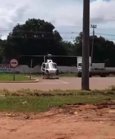 flying a helicopter ?