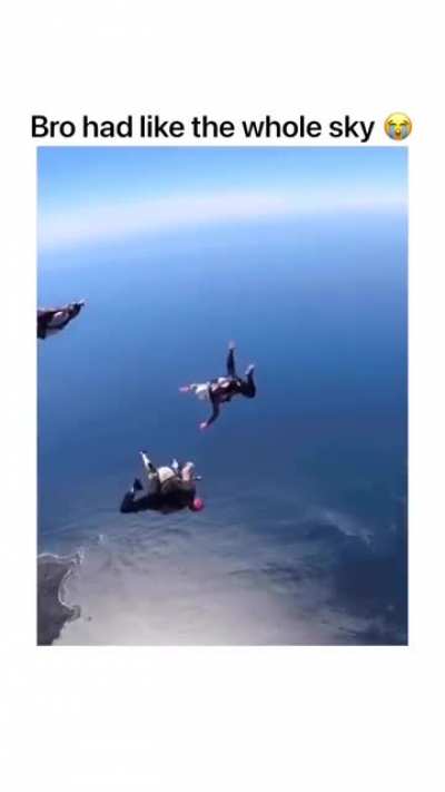 when someone try to hit on your girlfriend while skydiving