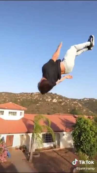 Really smooth trampoline flips.