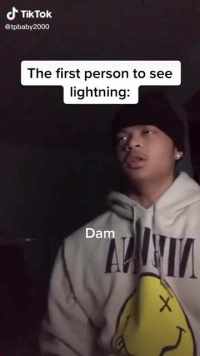 The first person to see lightning