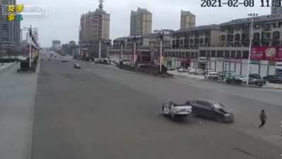 Man Runs From Death In China