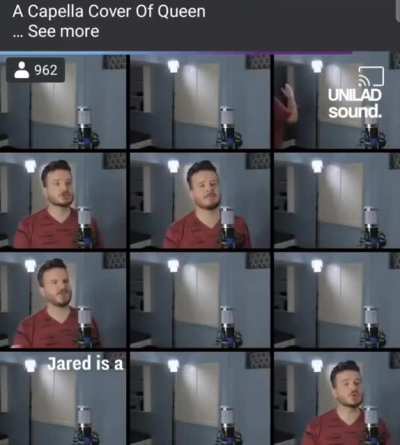 Jared Halley Acapella of Queen "Someone to Love" link in comments to YouTube page for more of his work