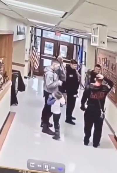 Punching an officer