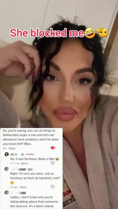 She's being "facetious," but the narrative of her goofy comment section says otherwise.