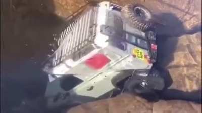 Driving a Land Rover over thin ice