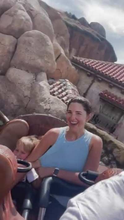 My sons first roller coaster ride ?