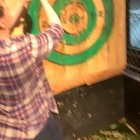 While axe throwing I somehow managed to stick the handle through the plywood