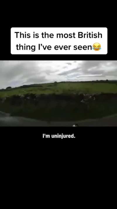 British guy crashes.
