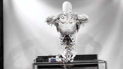 real Android powered by artificial muscles
