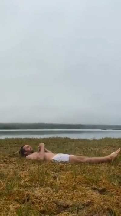 Norwegians faceplanting and sinking into a bog in a swamp