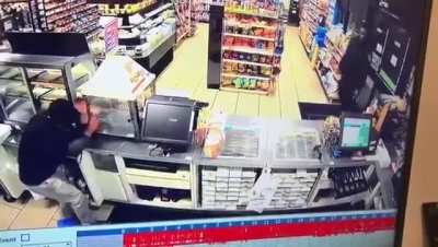 Two robbers rob a store