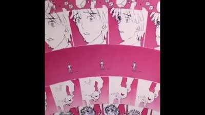 Vinyl slipmat with an animation of a figure falling when using the right shutterspeed