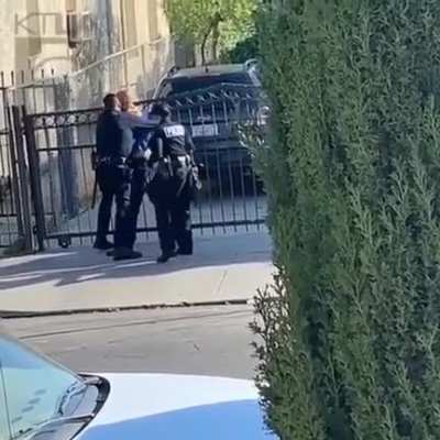 Police brutality at its best. You’re already about to handcuff the guy. He was not resisting arrest. But you beat his ass because he called you a tool???!!?? ???