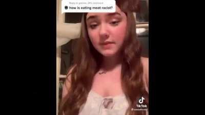 To explain why eating meat is racist.