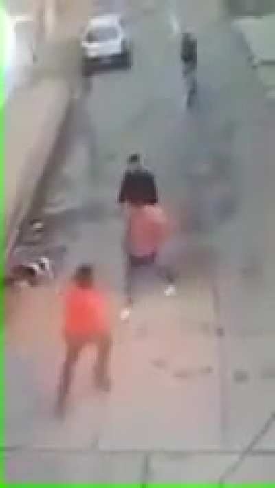 POS kicking a dog