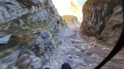 Speedflying the iconic wingsuit line "The Crack" in Walenstadt