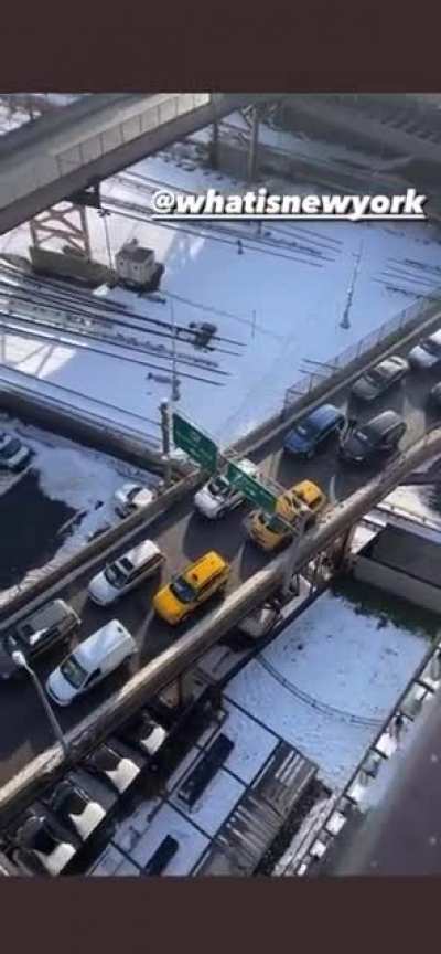 Something isn’t quite right with this traffic jam