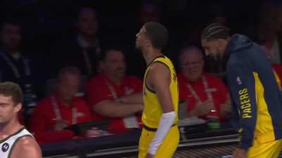 [Highlight] Tyrese Haliburton mic'd up moment after making the clutch 3 - "I know what time it is".