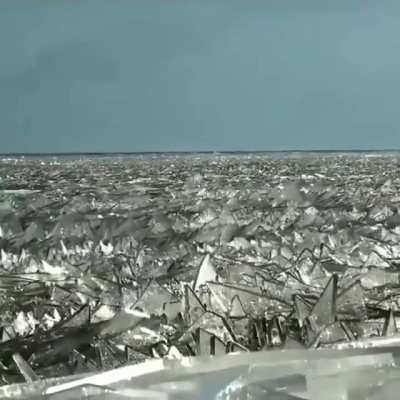 ? Waves of ice shards