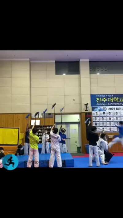 Taekwondo skills demonstration