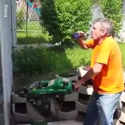 What could go wrong drinking a beer while using machinery?
