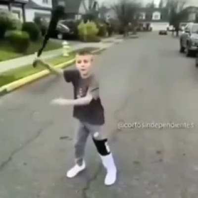 This trick is called "The Concussion"