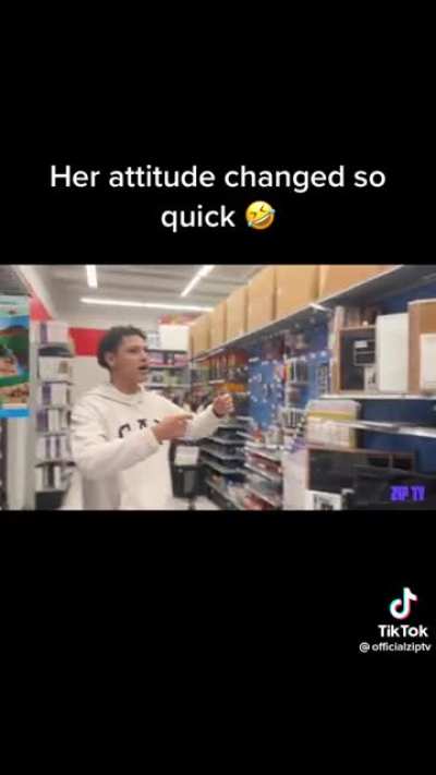 Her attitude changed so quick ?