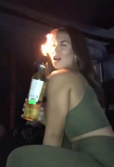 WCGW holding a flaming bottle to your face
