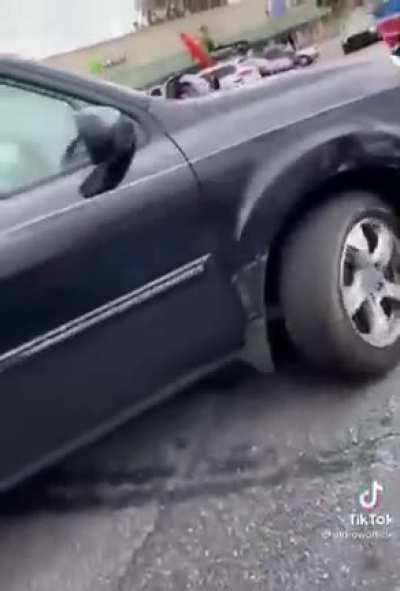 Driving away in a hurry after hitting someone’s car