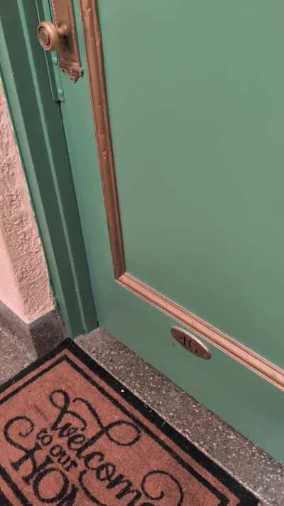 He smells me through the door