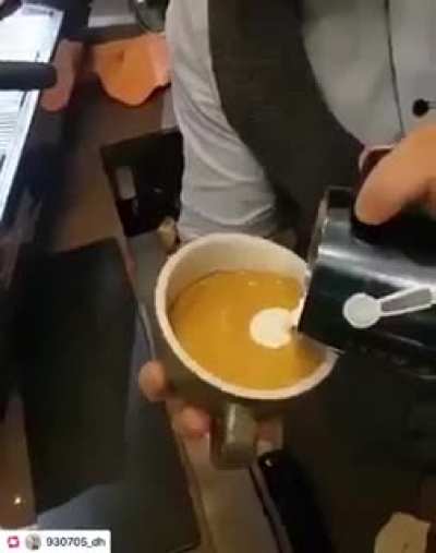 Man making a cup of coffee
