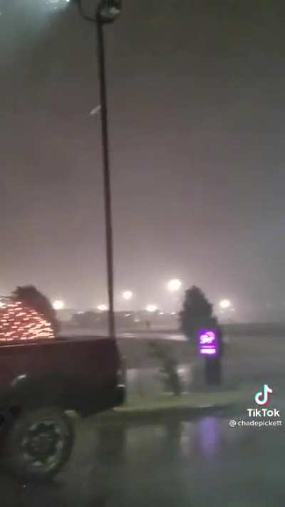 You hear a lot of people say that a tornado sounds like a train, but you can hear it in this video... Terrifying