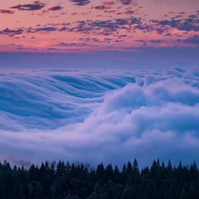 Timelapse of some "Cotton Candy Waves" in Mount Tamalpais State Park, Marin County, California.