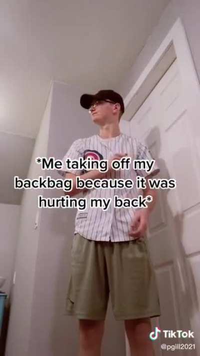 When your backpack is hurting your back