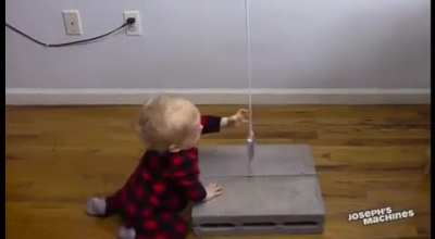 This Rube Goldberg machine serves cake in a very fascinating way (credit to Joseph's machines on Youtube)