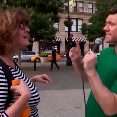 To conduct a street interview
