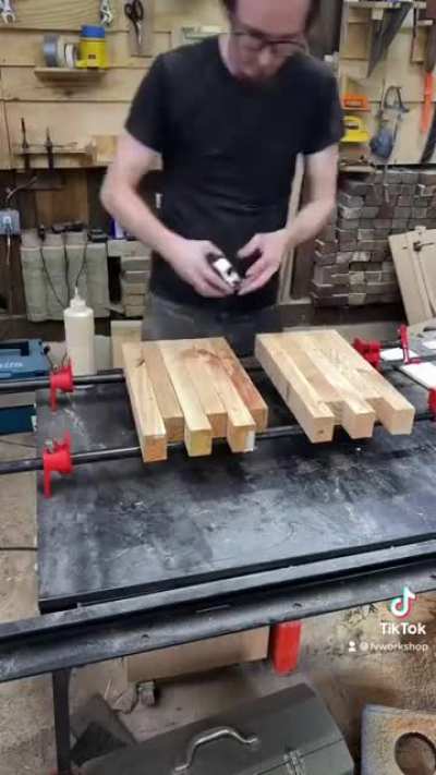 Making a crappy bench from junk lumber