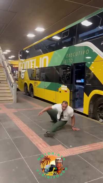 A bus driver who is also an expert in brazillian "capoeira"
