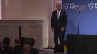 To walk off from stage