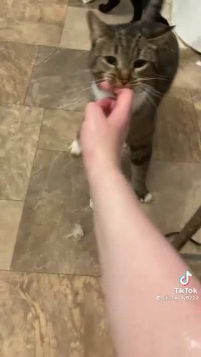 He wants to save his mom from the bath.