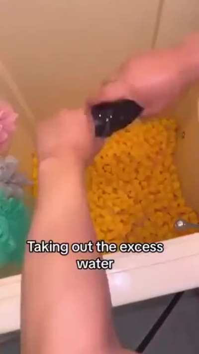 Bathing a ferret