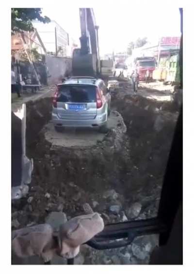 Parking in a construction zone?