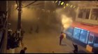 Some dude shooting fireworks from a fucking box at a bunch of people on the street
