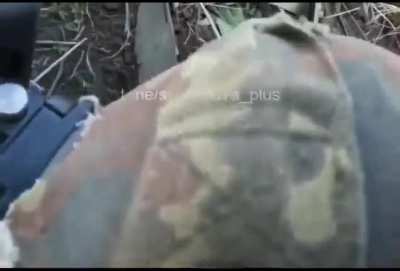 A severely shell shocked soldier is frozen until being revived by his Ukrainian comrade ??